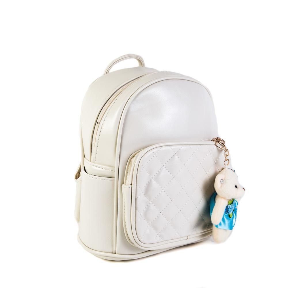 Стильный женский повседневный белый рюкзак из экокожи Dublecity 6578-3