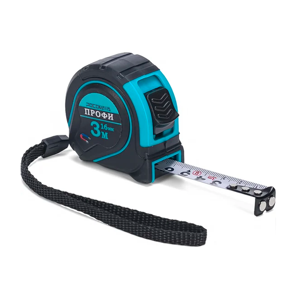 Рулетка в обр.корпусе ПРОФИ с магнитом (3,0 м; 16 мм) "РОСОМАХА" (602316)