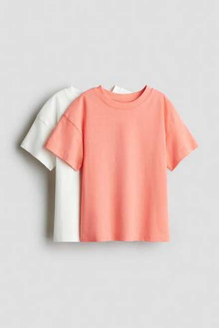 H&M Набор из 2 футболок из хлопка, розовый
