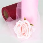 Лента (15 см*22,86 м) Фатин, Розовый, 1 шт.