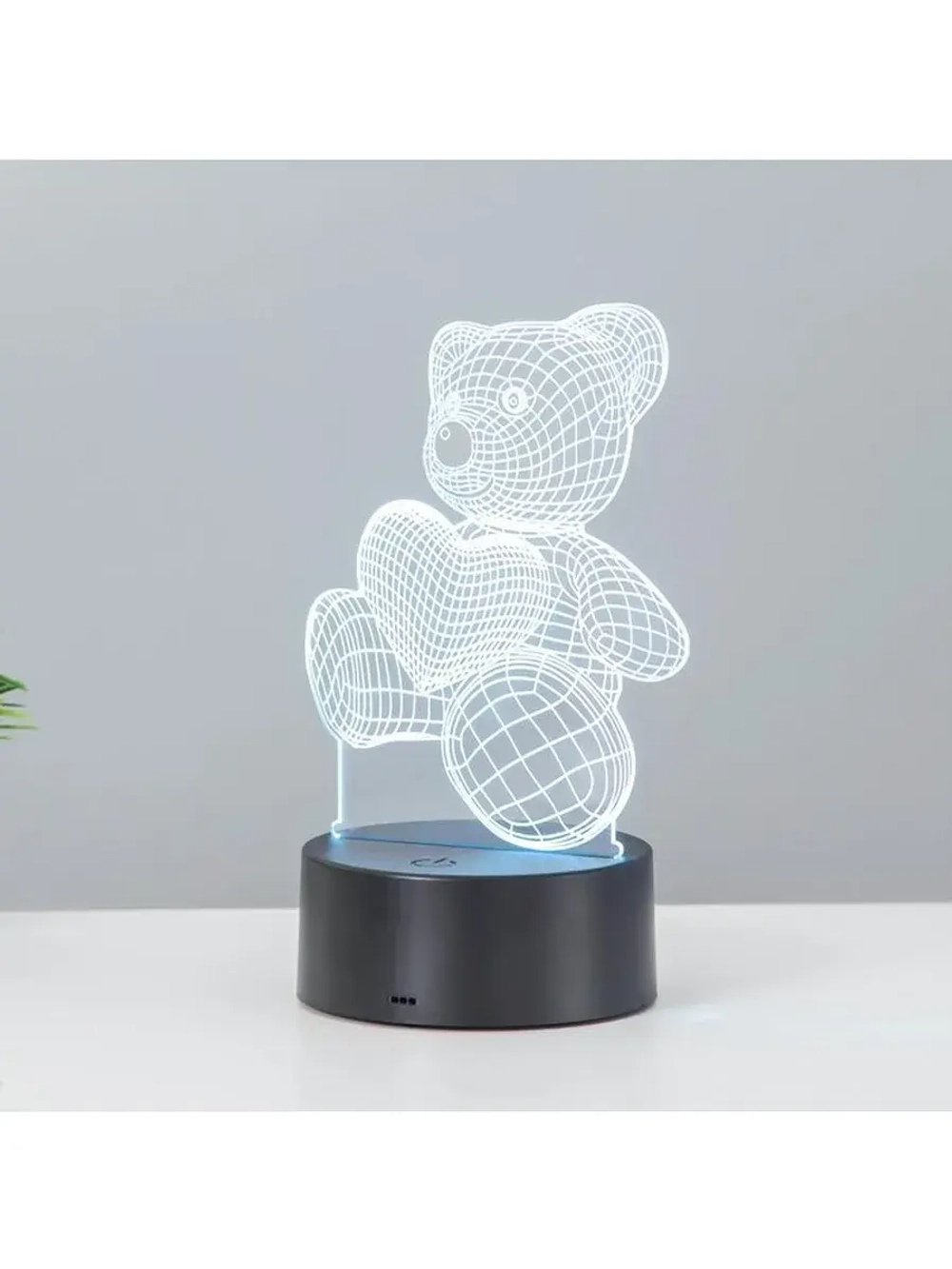 Светильник сенсорный «Мишутка» LED 7 цветов USB/от батареек