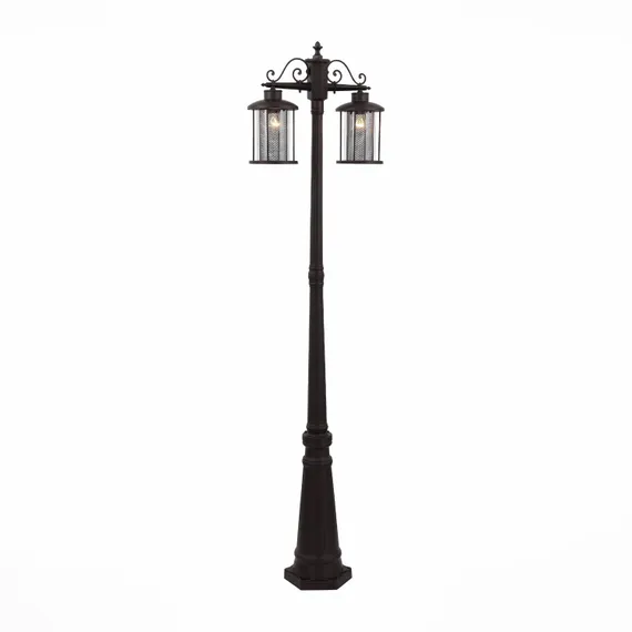 SL080.425.02 Светильник уличный наземный ST-Luce Темный кофе/Прозрачный, Темный кофе E27 2*100W LASTERO