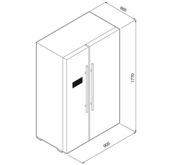 Холодильник GRAUDE SBS 180.0 E
