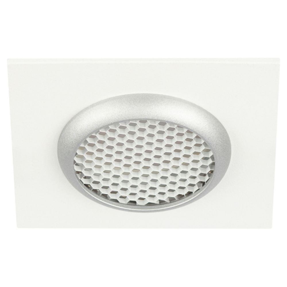 Светильник встраиваемый алюминиевый ЭРА KL110 WH/SL под лампу MR16 GU5.3 белый/серебро матовый | Алюминиевые встраиваемые светильники