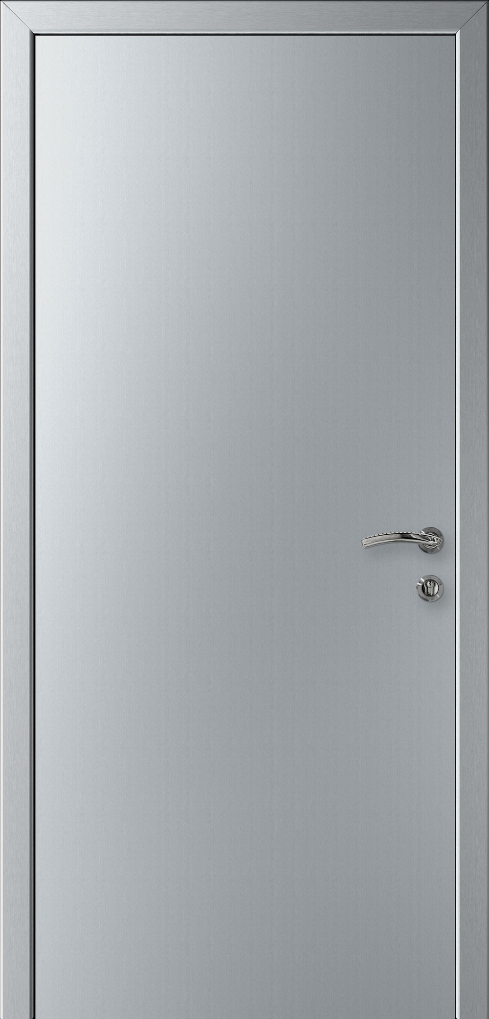 Дверь влагостойкая пластиковая KAPELLI classic Гладкая Титан + коробка