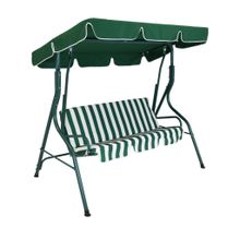 Качели садовые 3-местные (зеленый/белый)