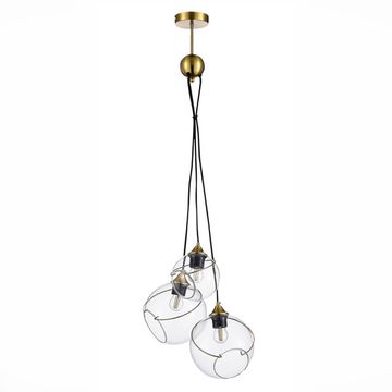 SLE103113-03 Светильник подвесной Золотистый/Прозрачный E27 3*60W SATTURO