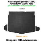 Коврики ЭВА в багажник авто для Nissan Qashqai II (13-22г.) российская сборка авто