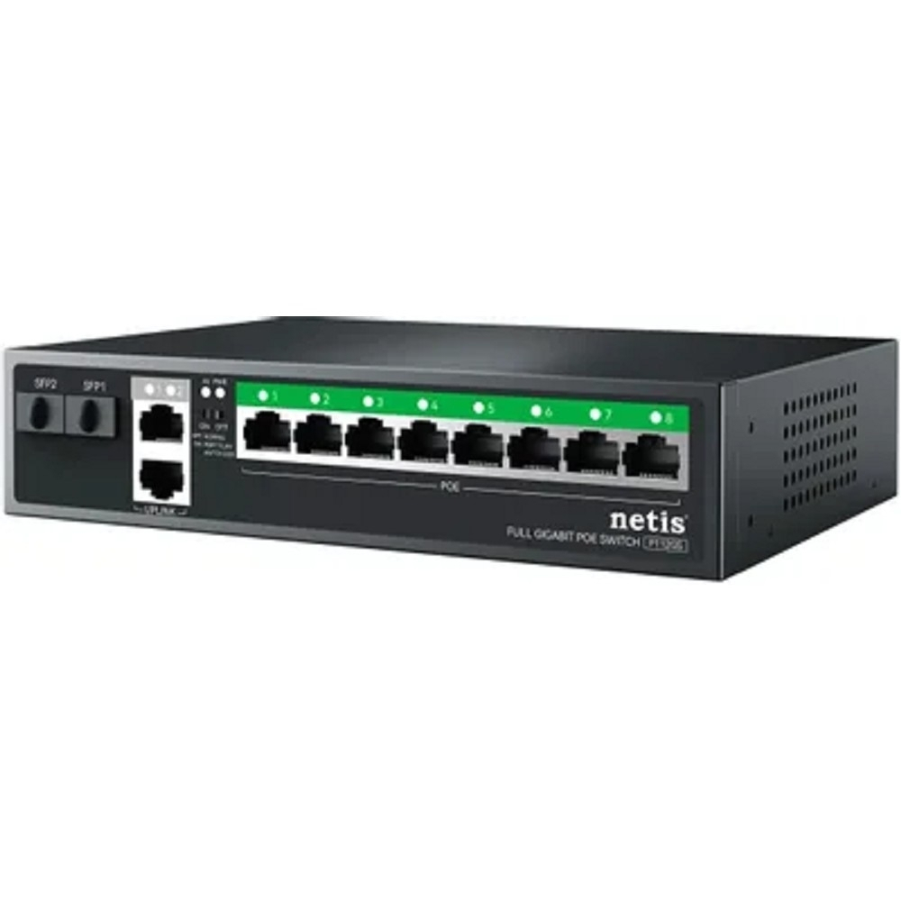 Коммутатор Коммутатор Netis P112GS (L2) 10x1Гбит / с 2SFP 8PoE 120W неуправляемый