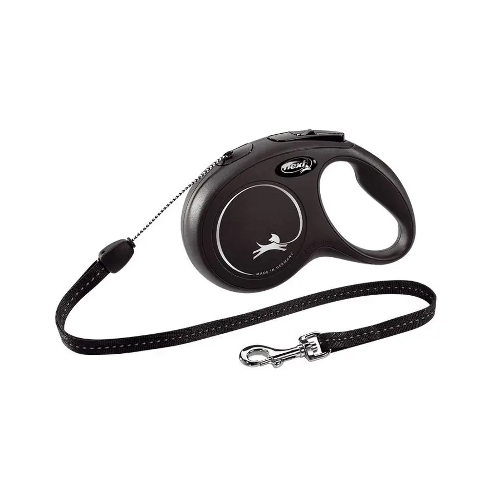 Flexi рулетка new classic m (до 20 кг) 8 м трос черная