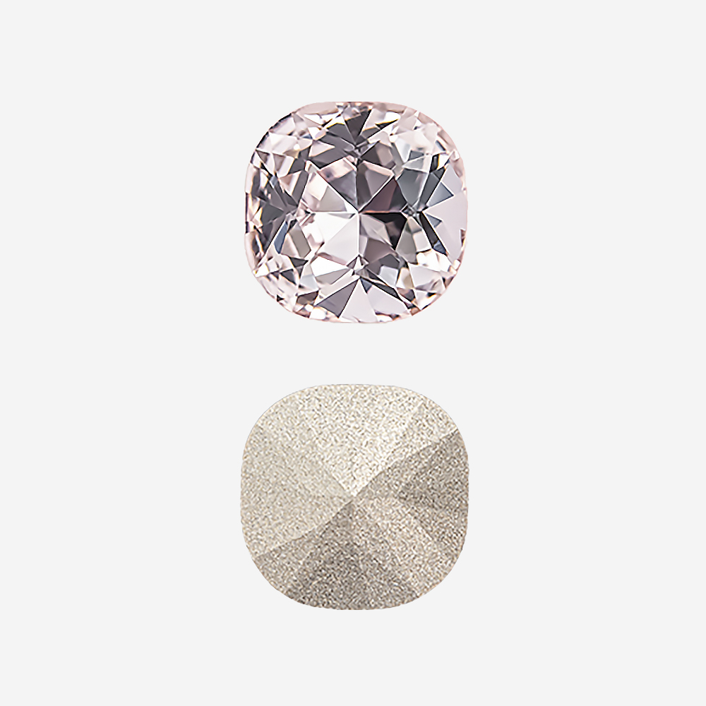 Кристалл Кушон (Сushion), оттенок "Светло-розовый"/"Light Rose", 10мм