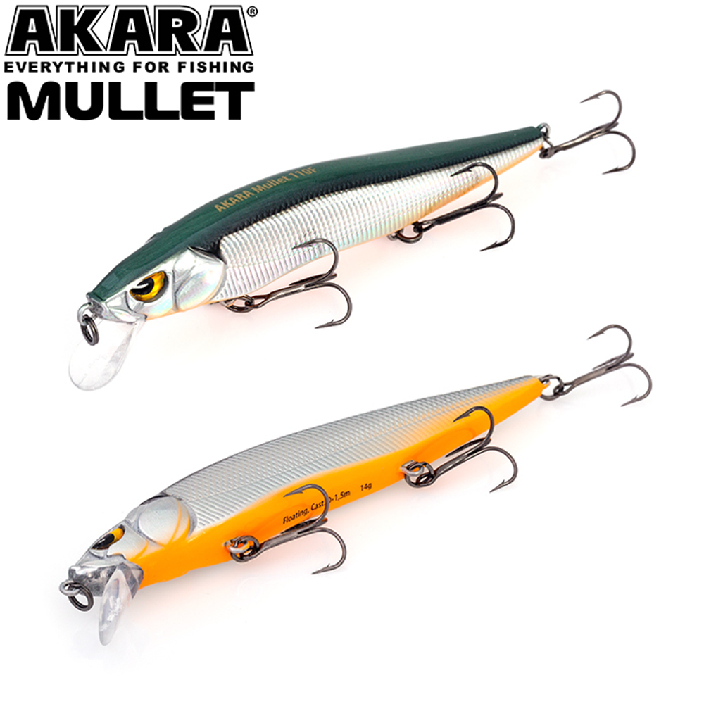 Воблер Akara Mullet 110F 14 гр. (1/2 oz 4,3 in) A23