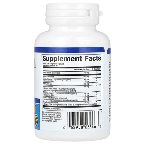 Natural Factors, формула для здоровья печени, 60 вегетарианских капсул