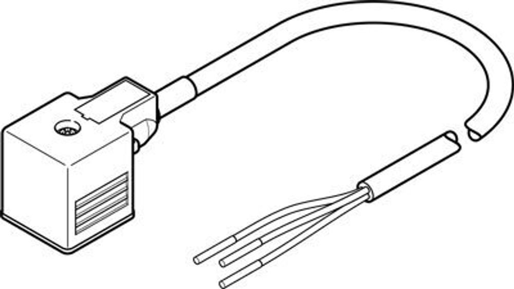 NEBV-A1W3F-P-K-0.6-N-LE3 Соединительный кабель