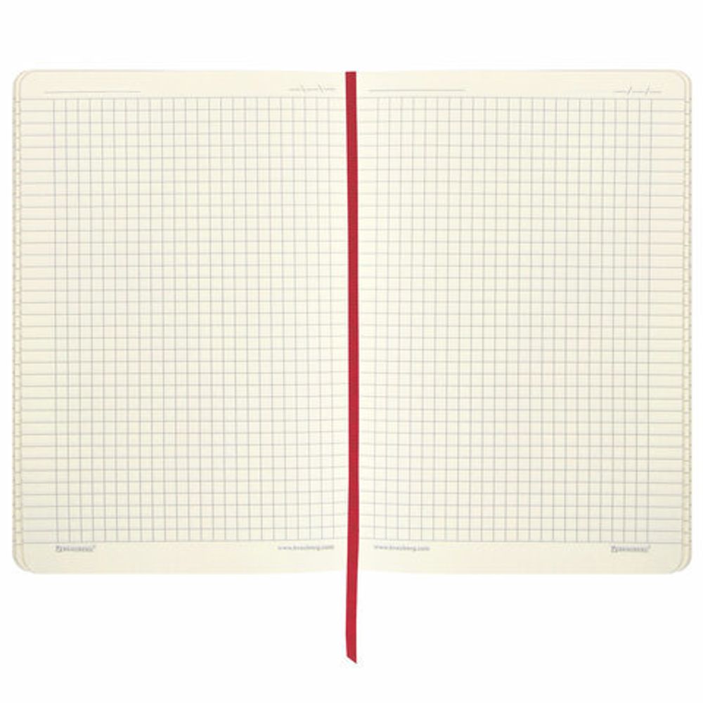 Блокнот в клетку с резинкой А5 (148x218 мм), 80 л., под кожу красный BRAUBERG "Metropolis Ultra", 111018