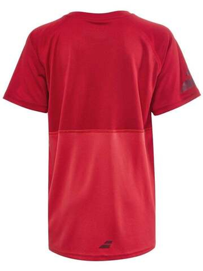 Футболка для мальчика теннисная Babolat Play Crew Neck Tee Boy - tomato red