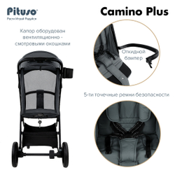 Pituso Коляска прогулочная CAMINO+ Graphite