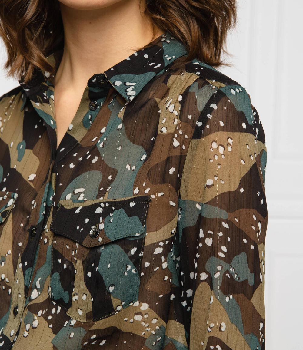 рубашка eirene GUESS - хаки(W0BH25 WDDD0)