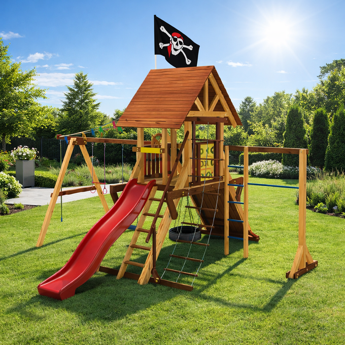 Деревянный игровой комплекс Савушка Lux - 3