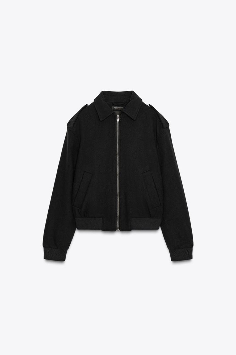 ZARA КУРТКА С ШЕРСТЬЮ — ZW COLLECTION, МОРСКОЙ СИНИЙ