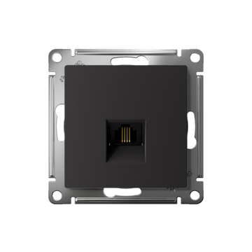 Розетка телефонная 1-м СП AtlasDesign RJ11 механизм карбон SE ATN001081