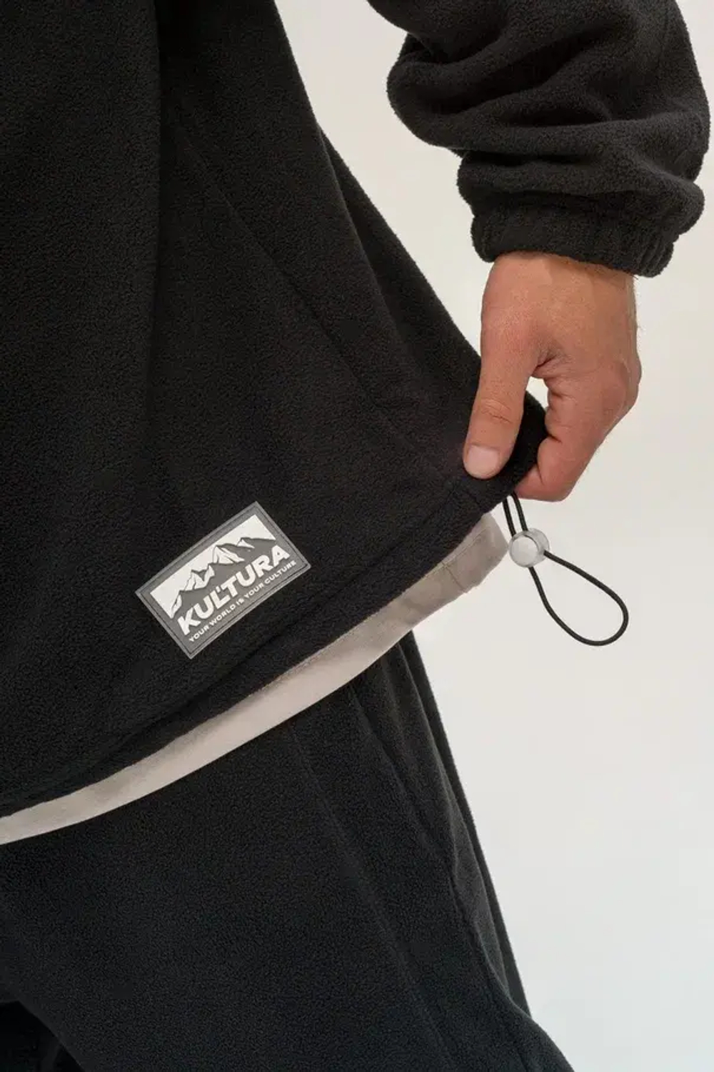 Толстовка КУЛЬТУРА "HALF ZIP FLEECE", черный