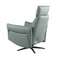 Вращающееся кресло-реклайнер 5174 из бирюзово-зелёной кожи