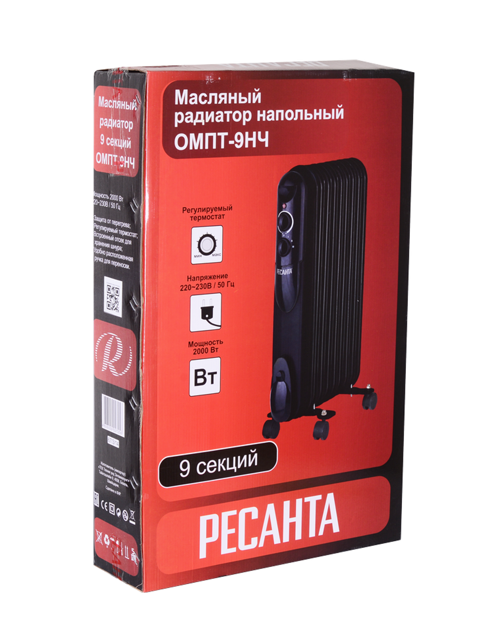 Масляный радиатор РЕСАНТА ОМПТ-9НЧ