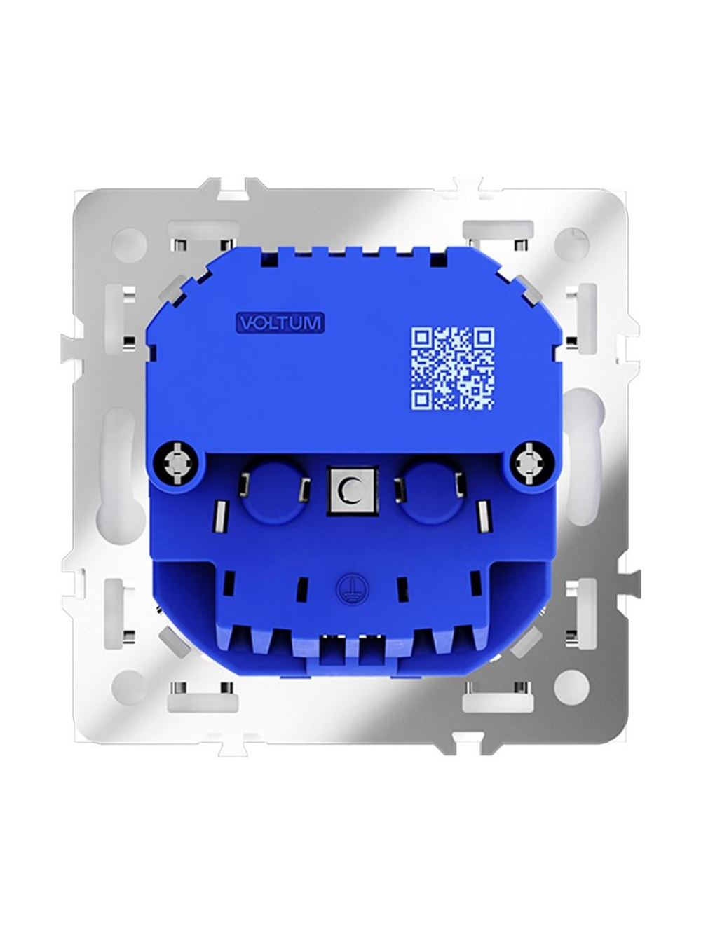 Розетка 1-м СП S70 16А с USB A+A с заземл. защ. шторки механизм бел. матов. Voltum VLS040402