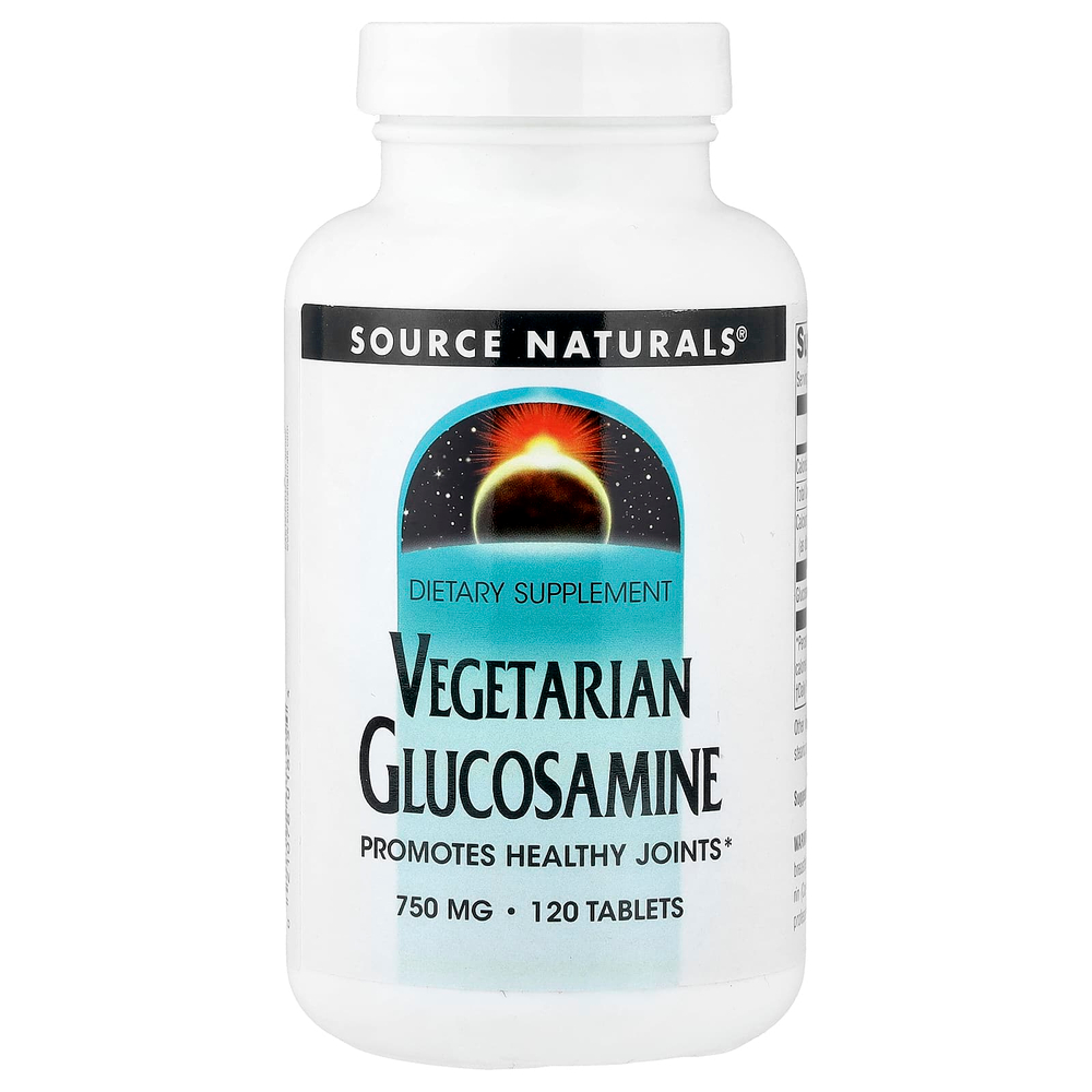 Source Naturals, вегетарианский глюкозамин, 120 таблеток