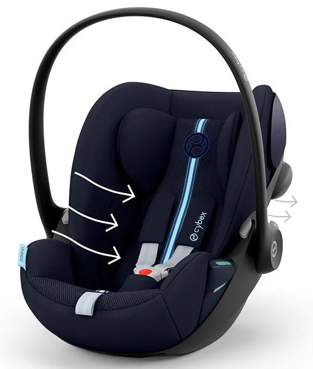 Коляска Cybex Balios S Lux TPE complete Cloud G Ocean Blue Plus Base G 4 в 1 Chocolate Brown с дождевиками