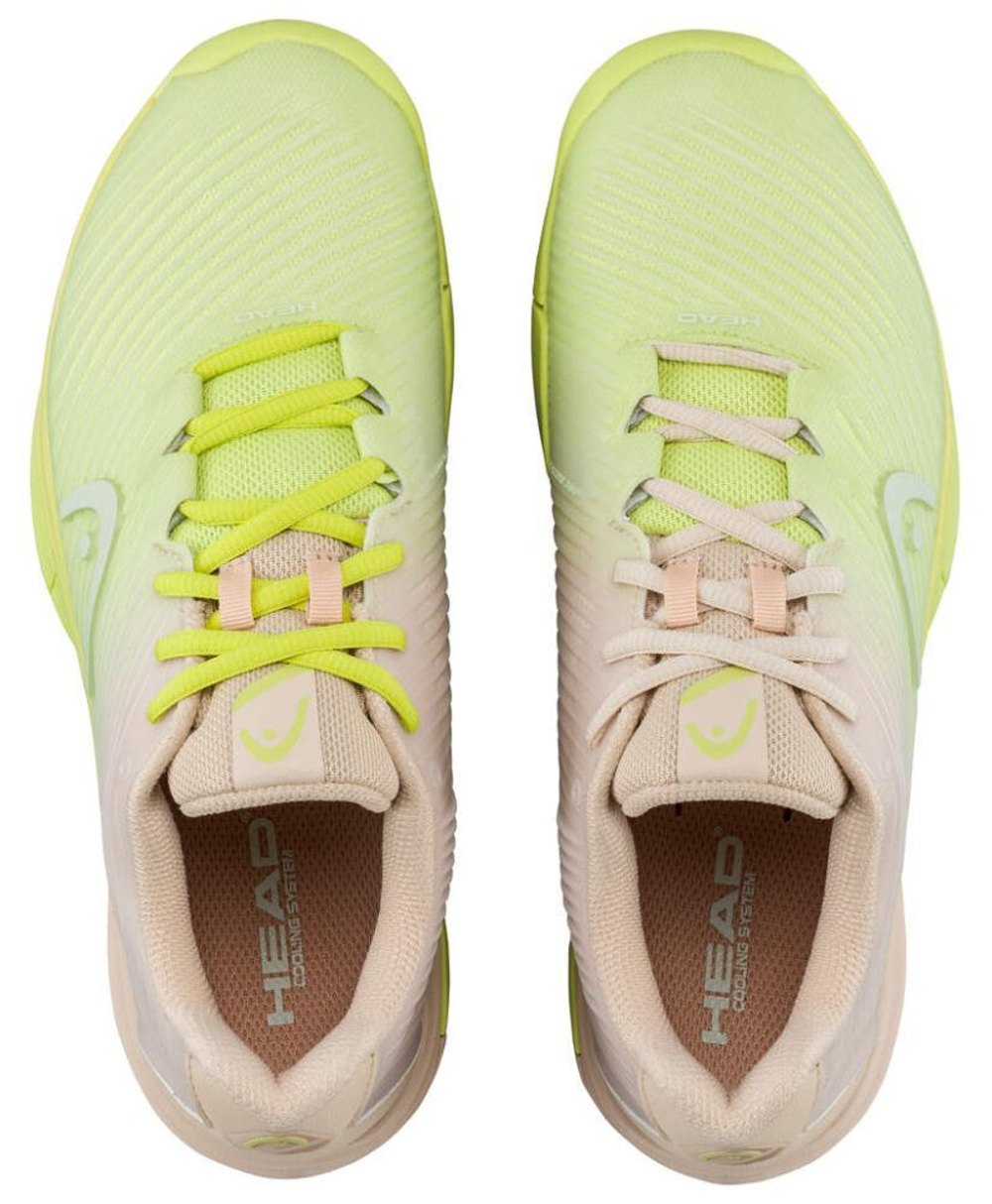 Женские теннисные кроссовки Head Revolt Pro 4.0 - macadamia/lime