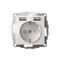 Розетка 1-м СП AtlasDesign 16А IP20 с 2-мя заряд. устройствами USB тип A+A 5В/2.4А 2х5В/1.2А механизм жемчуж. SE ATN000430