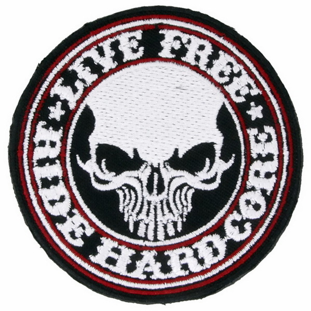 Нашивка Live Free, Ride Hardcore