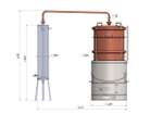 Аппарат медный для дистилляции эфирных масел DES Парфюмер 100 литров