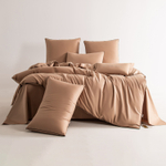 КПБ Однотонный Сатин Элитный на резинке OCER015, Евро, 4 наволочки, простынь 160*200*30