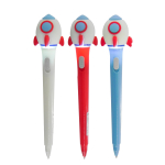 Ручка шариковая Alingar, " Ракета ", 0,7 мм, синяя, с подсветкой, круглый, цветной, пластиковый корпус, карт. уп.