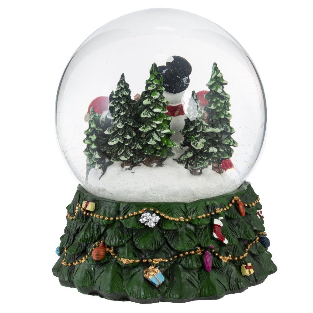 GAEM Фигурка декор в стекл шаре "Снеговик" (подсв, муз, вьюга, AAх3 н/п), D 14 см, L15,5 W15,5 H20 см