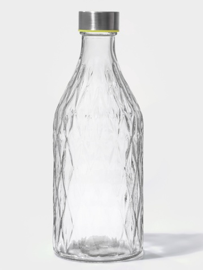 Бутыль для соусов и масла с металлической крышкой "Ромб" 1 л, 9,5х25,5 см