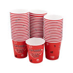Бумажный стакан 250мл. Хорошее Настроение Красный, 1000шт/кор. Есо рак