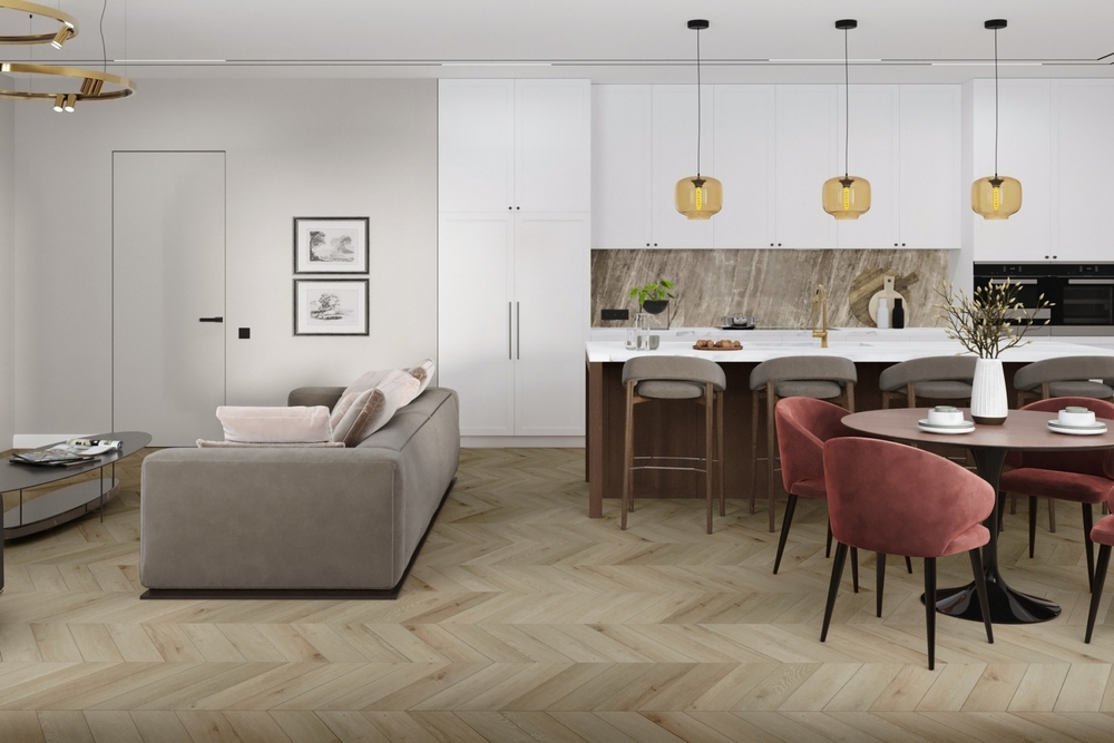 Кварц-винил LVT Damy Floor Chevron LVT 2.5 мм ВЕРСАЛЬ 3.048 м2