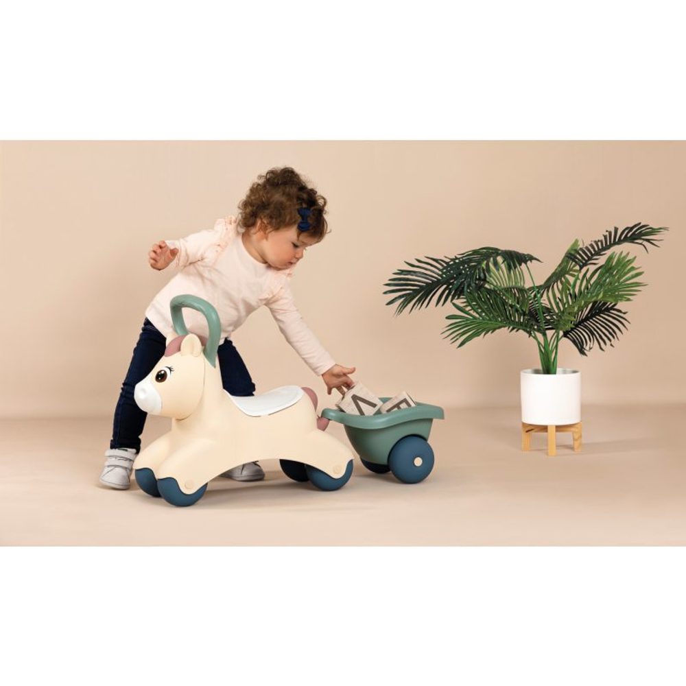 Smoby Little - First Ride Baby Pony Пони с прицепом 140502