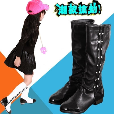 Сапоги детские с лаковым носком и пяткой