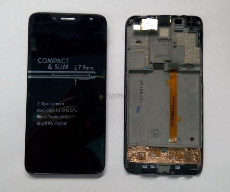 Дисплей для Alcatel Idol Mini 6012 в сборе с тачскрином на рамке (black)