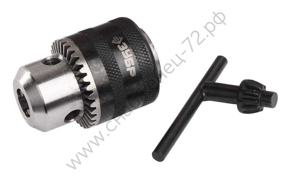 Патрон ударный ключевой для дрели, ЗУБР Профессионал 2908-10-1/2, 10мм, посадочная резьба 1/2″, D=0,8-10мм, с ключом в комплекте