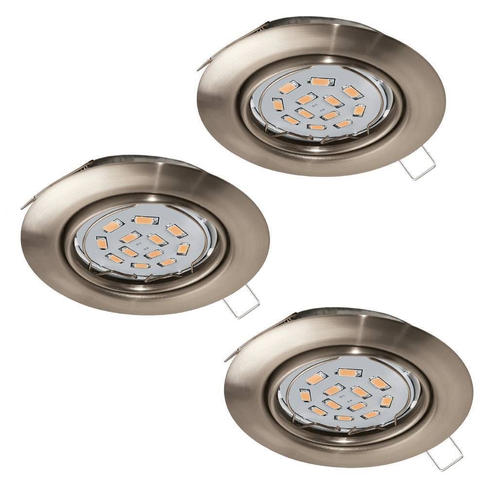 75348 Комплект светодиод. встраив. светильников EINBAUSPOT LED, 3x5W (GU10), 87х87, сталь, матовый никель