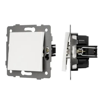 Механизм выключателя одноклавишный самовозвратный SWT-MKR1-PL-WH-V (250V, 10A) (Arlight, -) 049879