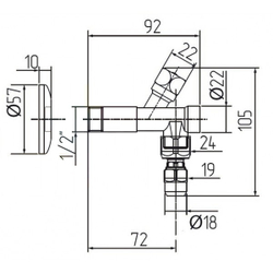 Кран-фильтр запорный Migliore  30844 золото схема
