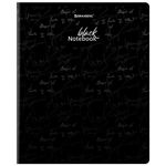 Тетрадь А5, 48 л., BRAUBERG, скоба, клетка, матовая ламинация, выборочный лак, "Black", 404375, 1шт