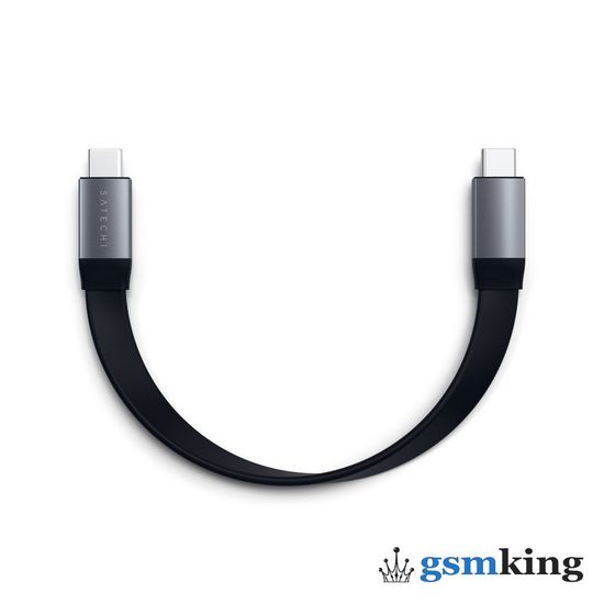 Satechi USB-C to USB-C Gen 2 Flat Cable 83W 4K 60Hz Space Gray ST-TССАС